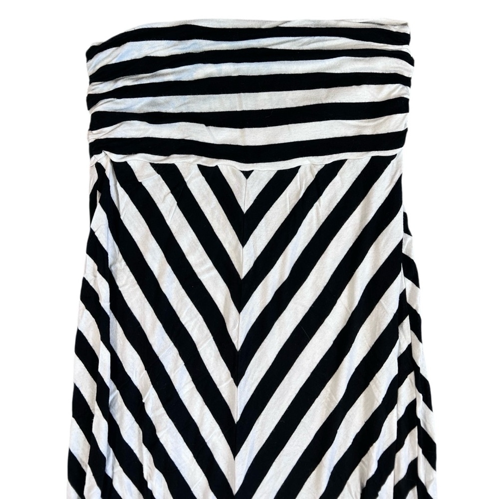 đź–¤ Ultra Flirt Strapless Maxi Skirt | Black & White Chevron | Size M đź–¤ - Picture 3 of 4